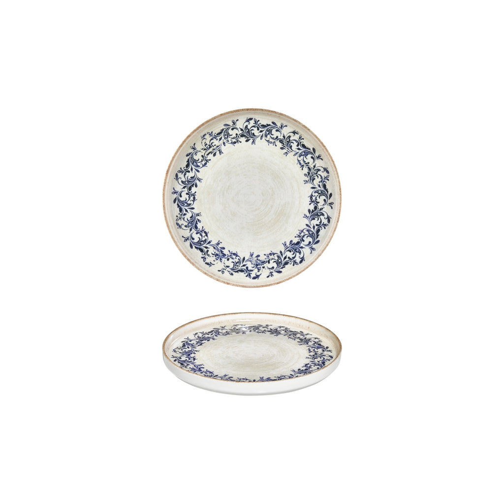 Turgla Kario dia.6.25Inch  Round Blue Vitrified Plate SKU: T-KRAHL16RD-6