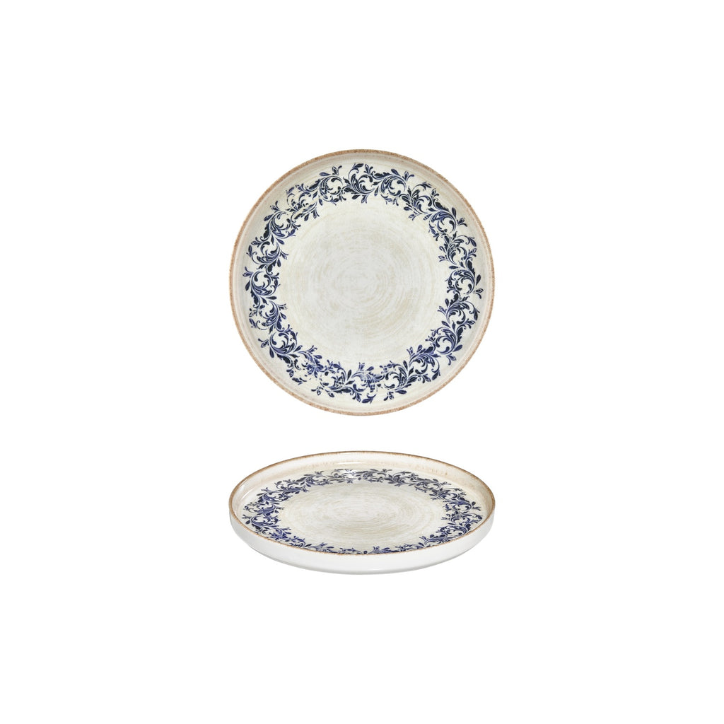 Turgla Kario dia.7.5Inch  Round Blue Vitrified Plate SKU: T-KRAHL19RD-6