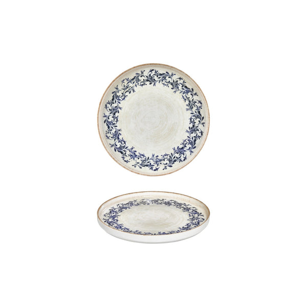 Turgla Kario dia.7.5Inch  Round Blue Vitrified Plate SKU: T-KRAHL19RD-6