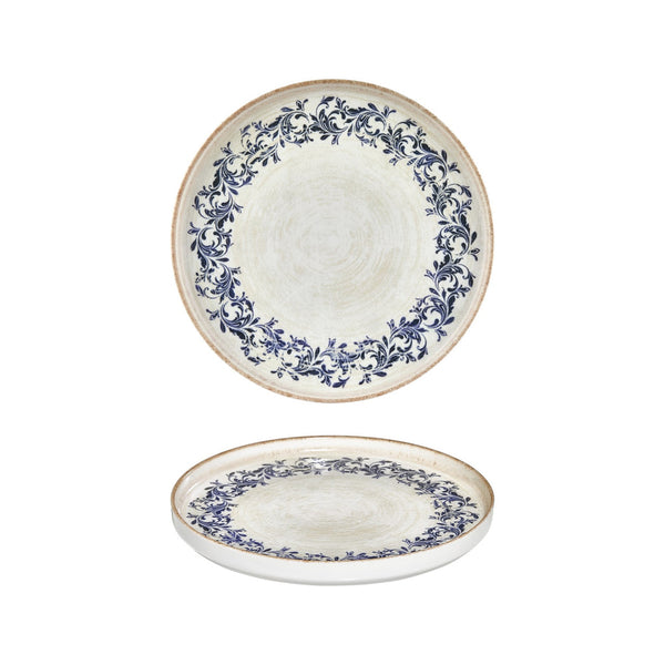 Turgla Kario dia.9.75Inch  Round Blue Vitrified Plate SKU: T-KRAHL25RD-6