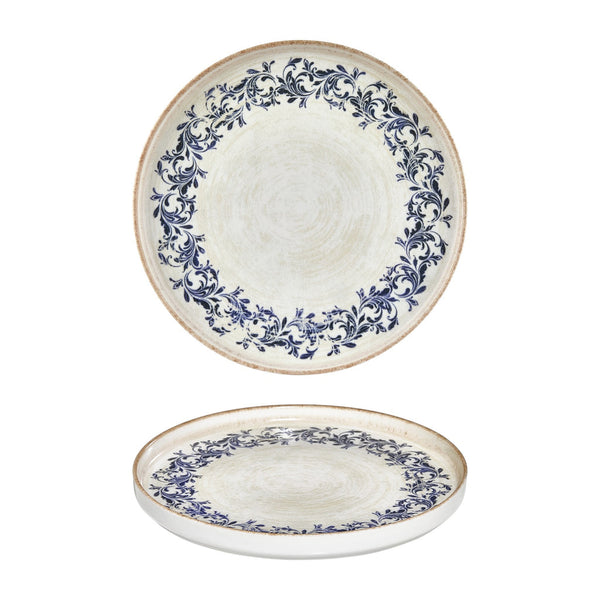 Turgla Kario dia.10.75Inch  Round Blue Vitrified Plate SKU: T-KRAHL27RD-6