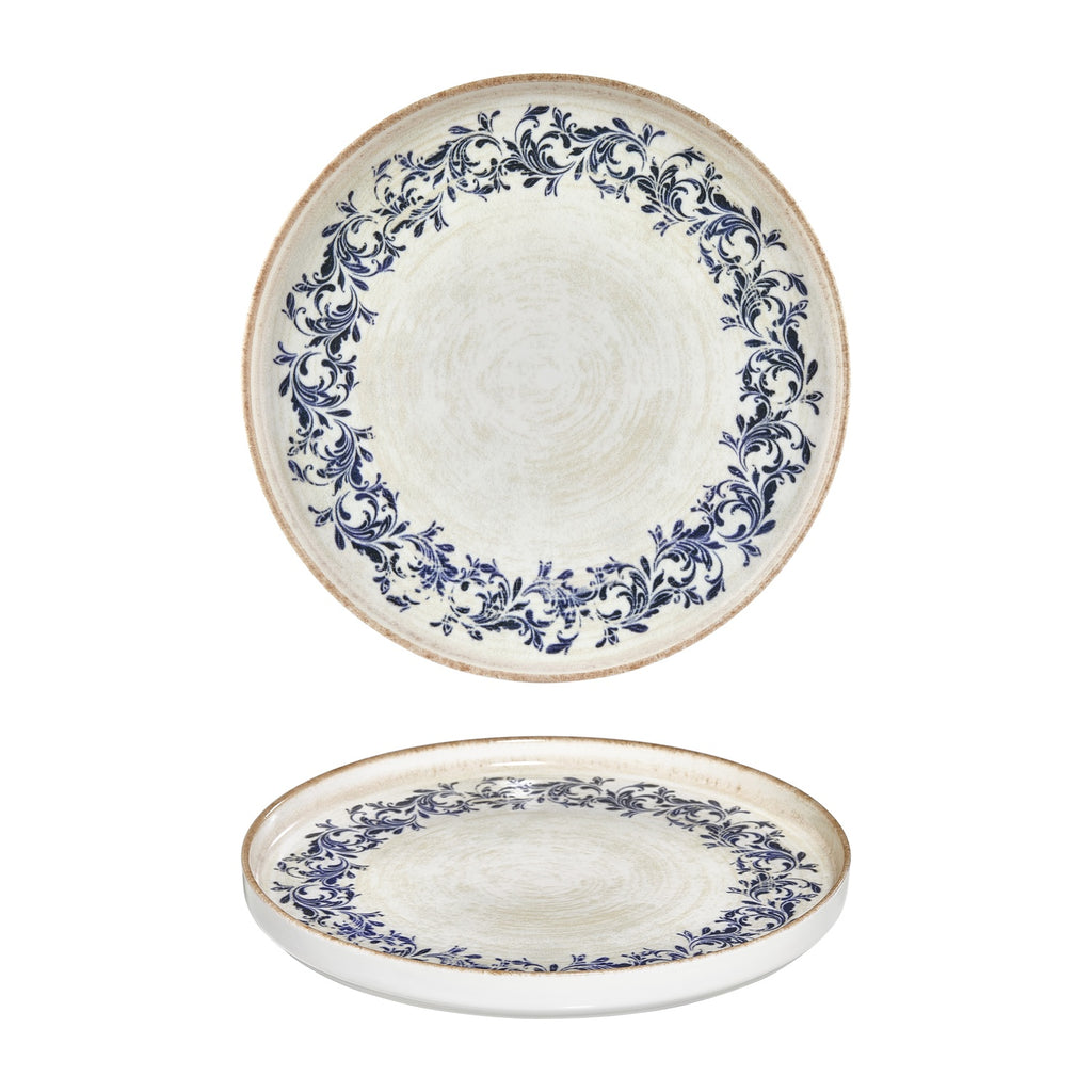 Turgla Kario dia.10.75Inch  Round Blue Vitrified Plate SKU: T-KRAHL27RD-6