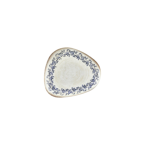 Turgla Kario 7.5Inch  x 6.5Inch  Organic Blue Vitrified Plate SKU: T-KRAIS19DZ-12