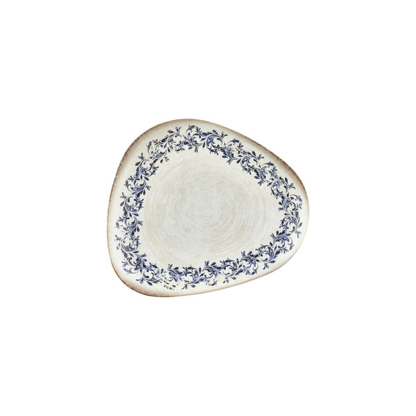 Turgla Kario 10.25Inch  x 8.75Inch  Organic Blue Vitrified Plate SKU: T-KRAIS26DZ-12