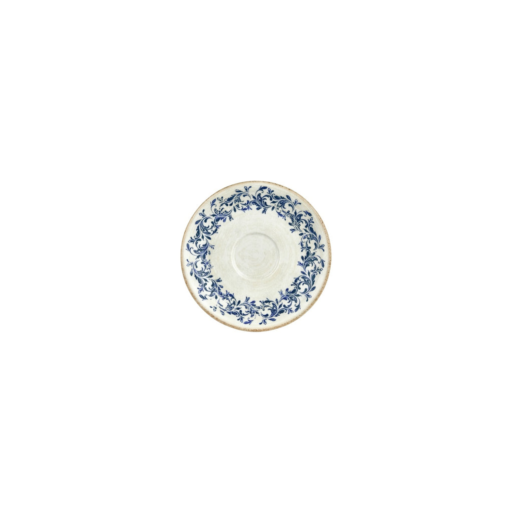 Turgla Kario dia.6.25Inch  Round Blue Vitrified Saucer SKU: T-KRAZT01CT-24