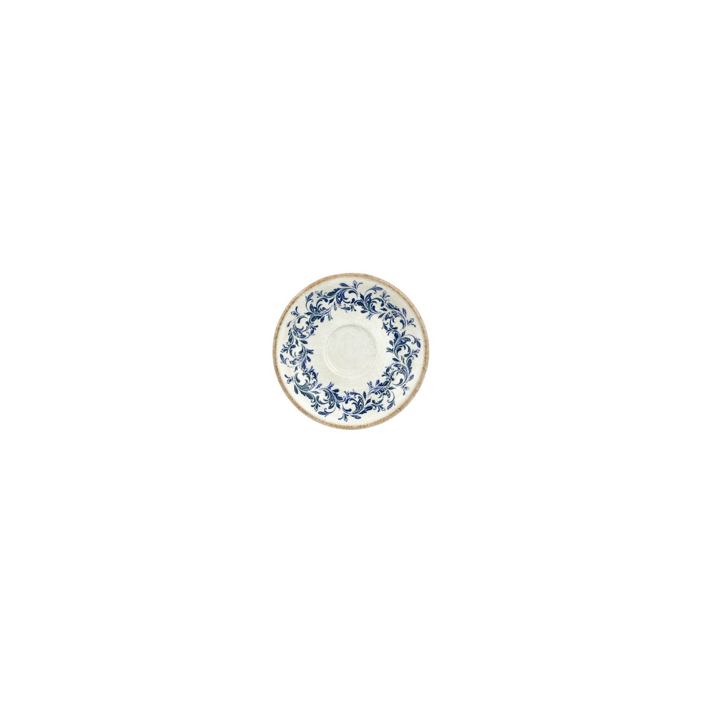 Turgla Kario dia.4.75Inch  Round Blue Vitrified Saucer SKU: T-KRAZT01KT-24