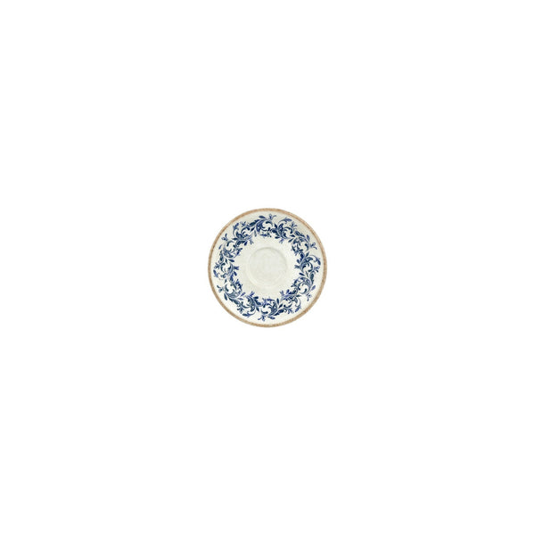 Turgla Kario dia.4.75Inch  Round Blue Vitrified Saucer SKU: T-KRAZT01KT-24