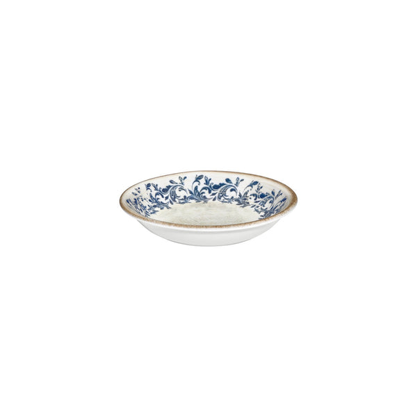 Turgla Kario dia.4.25Inch  h:1Inch  3 oz. Round Blue Vitrified Deep Plate SKU: T-KRAZT11CK-24