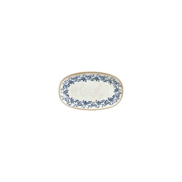Turgla Kario 6Inch  x 3.5Inch  x h:0.75Inch  Oval Blue Vitrified Platter SKU: T-KRAZT15OV-12