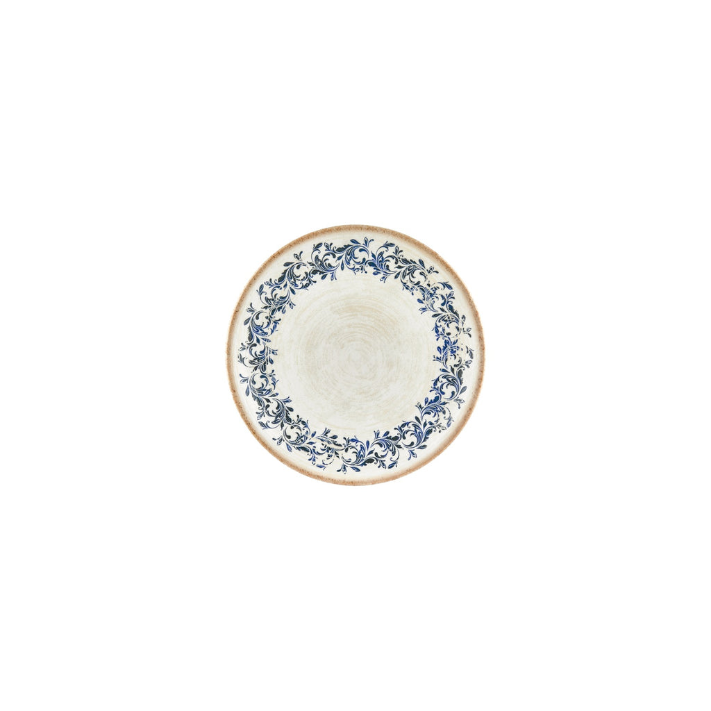 Turgla Kario dia.6.75Inch  Round Blue Vitrified Plate SKU: T-KRAZT17DZ-12