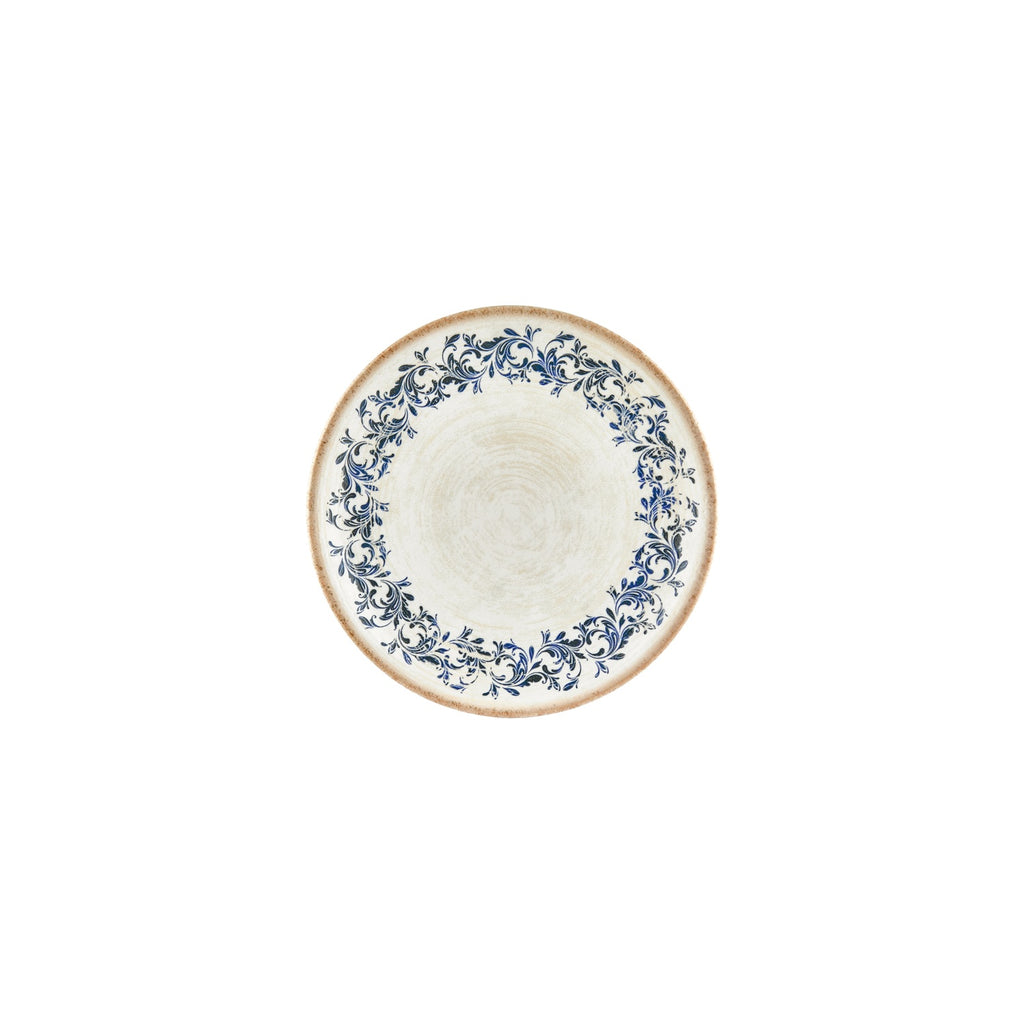 Turgla Kario dia.7.5Inch  Round Blue Vitrified Plate SKU: T-KRAZT19DZ-12