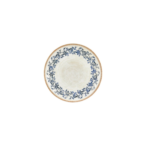 Turgla Kario dia.7.5Inch  Round Blue Vitrified Plate SKU: T-KRAZT19DZ-12