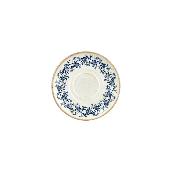 Turgla Kario dia.7.5Inch  Round Blue Vitrified Saucer SKU: T-KRAZT19KNS-12