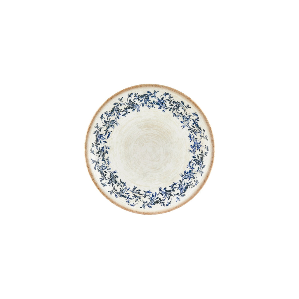 Turgla Kario dia.8.25Inch  Round Blue Vitrified Plate SKU: T-KRAZT21DZ-12