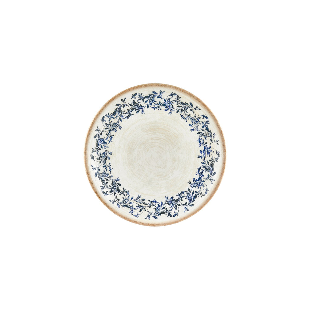 Turgla Kario dia.9Inch  Round Blue Vitrified Plate SKU: T-KRAZT23DZ-12