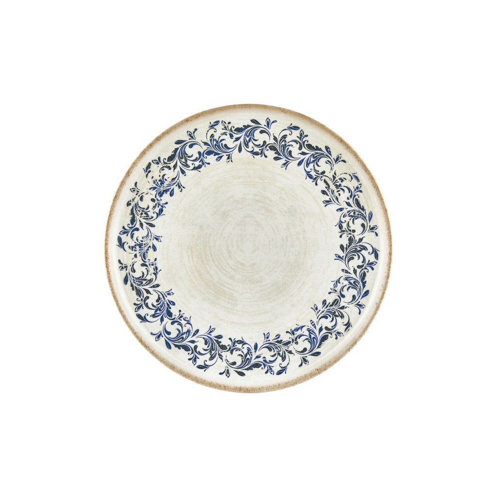 Turgla Kario dia.10.75Inch  Round Blue Vitrified Plate SKU: T-KRAZT27DZ-12