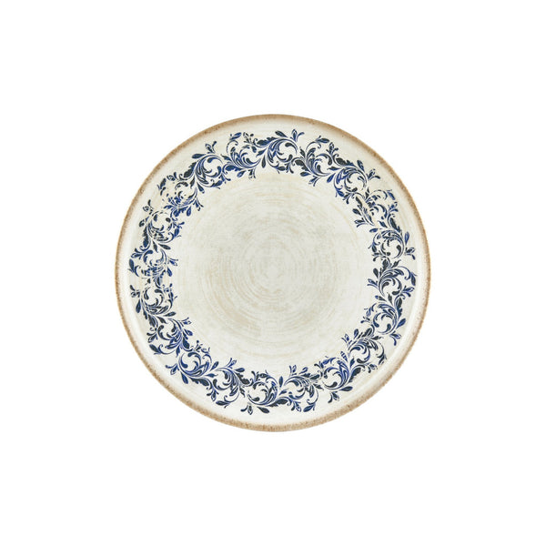 Turgla Kario dia.10.75Inch  Round Blue Vitrified Plate SKU: T-KRAZT27DZ-12