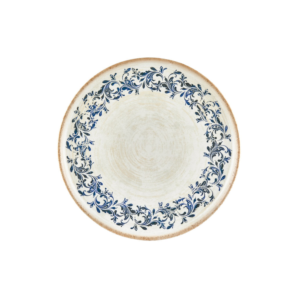 Turgla Kario dia.12.5Inch  x 12.5Inch  Round Blue Vitrified Pizza Plate SKU: T-KRAZT32PZT-6