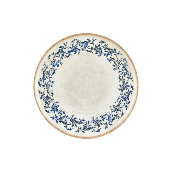 Turgla Kario dia.12.5Inch  x 12.5Inch  Round Blue Vitrified Pizza Plate SKU: T-KRAZT32PZT-6