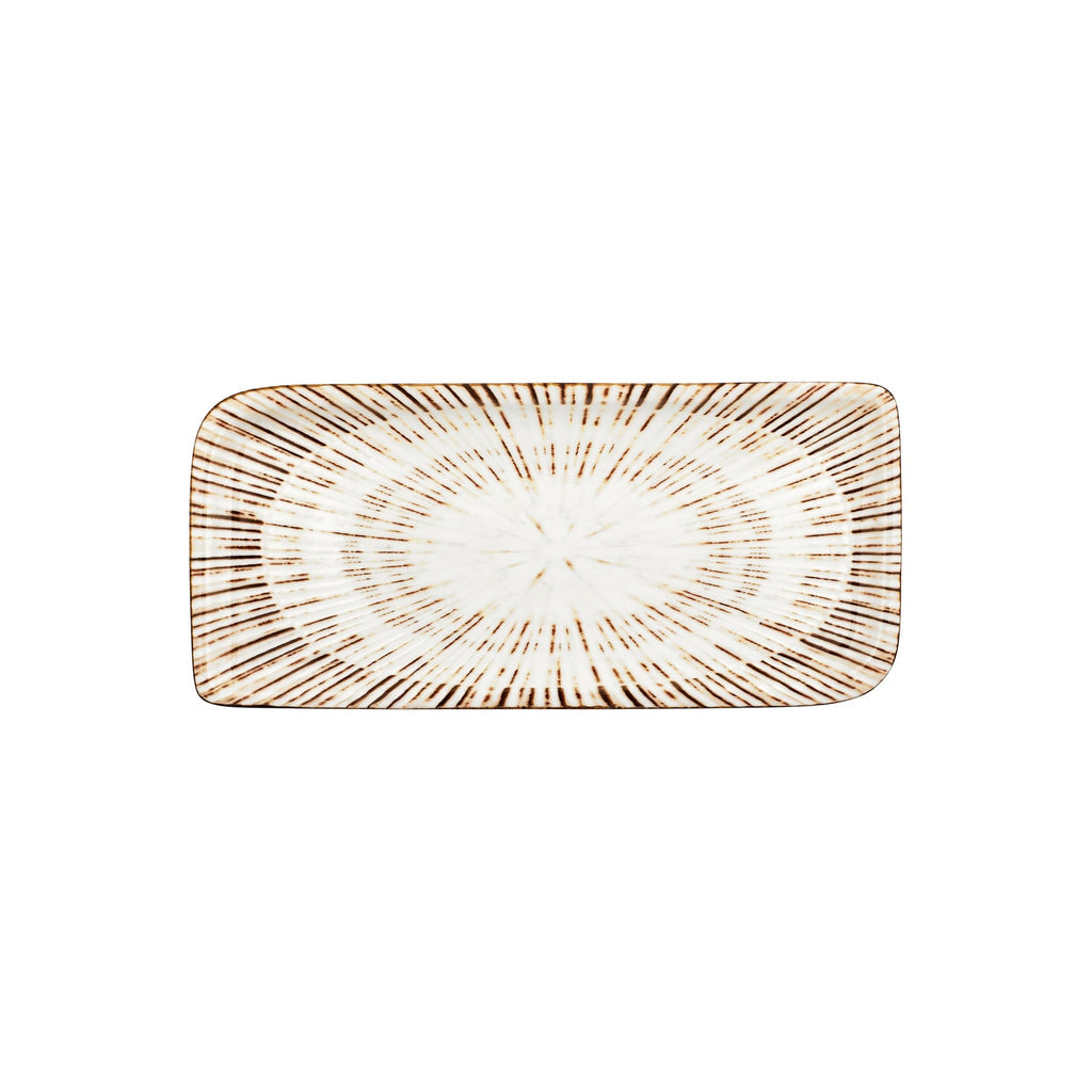 Turgla Legna 13.75Inch  x 6.25Inch  x h:0Inch  Rectangular Red Vitrified Platter SKU: T-LGAR38DT-6