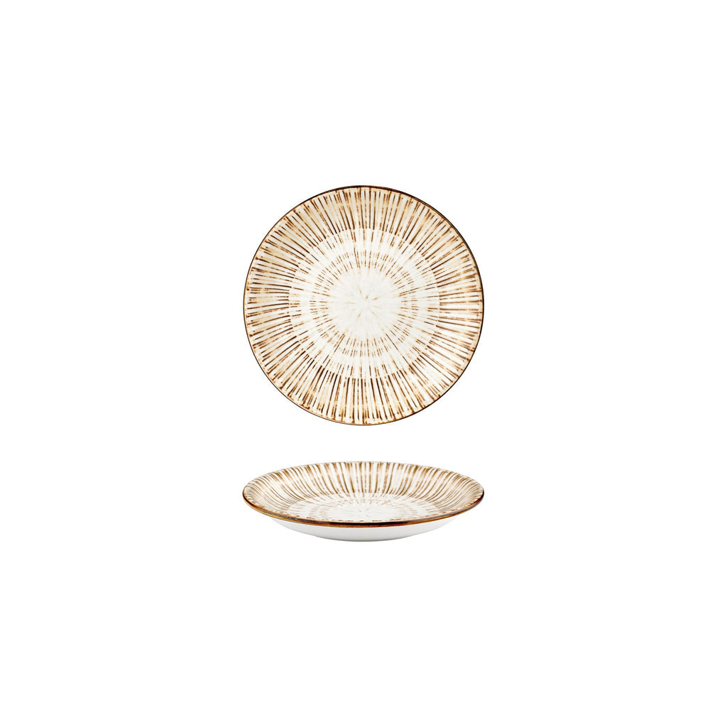 Turgla Legna dia.3.5Inch  h:0.75Inch  2 oz. Round Red Vitrified Deep Plate SKU: T-LGZT09CK-24