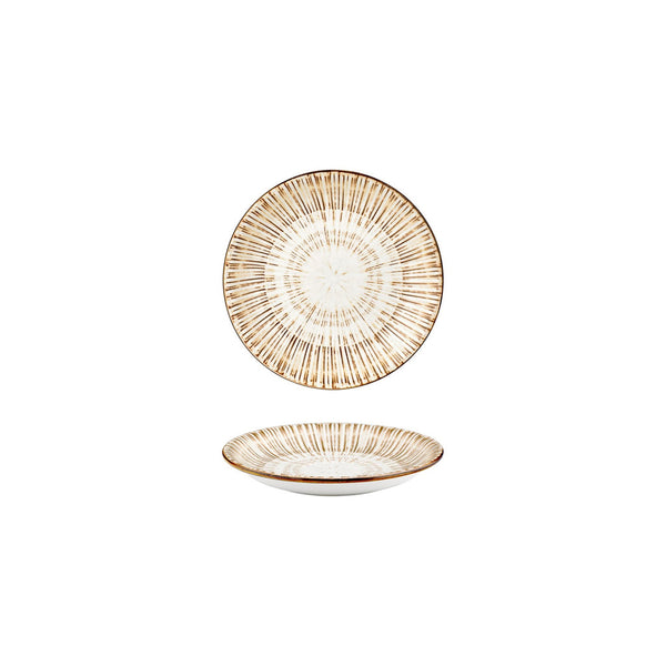 Turgla Legna dia.5Inch  h:1Inch  5 oz. Round Red Vitrified Deep Plate SKU: T-LGZT13CK-24