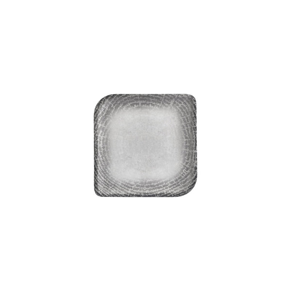 Turgla Luna 7.5Inch  x 7.5Inch  Square Gray Vitrified Plate SKU: T-LNAR25KR-12