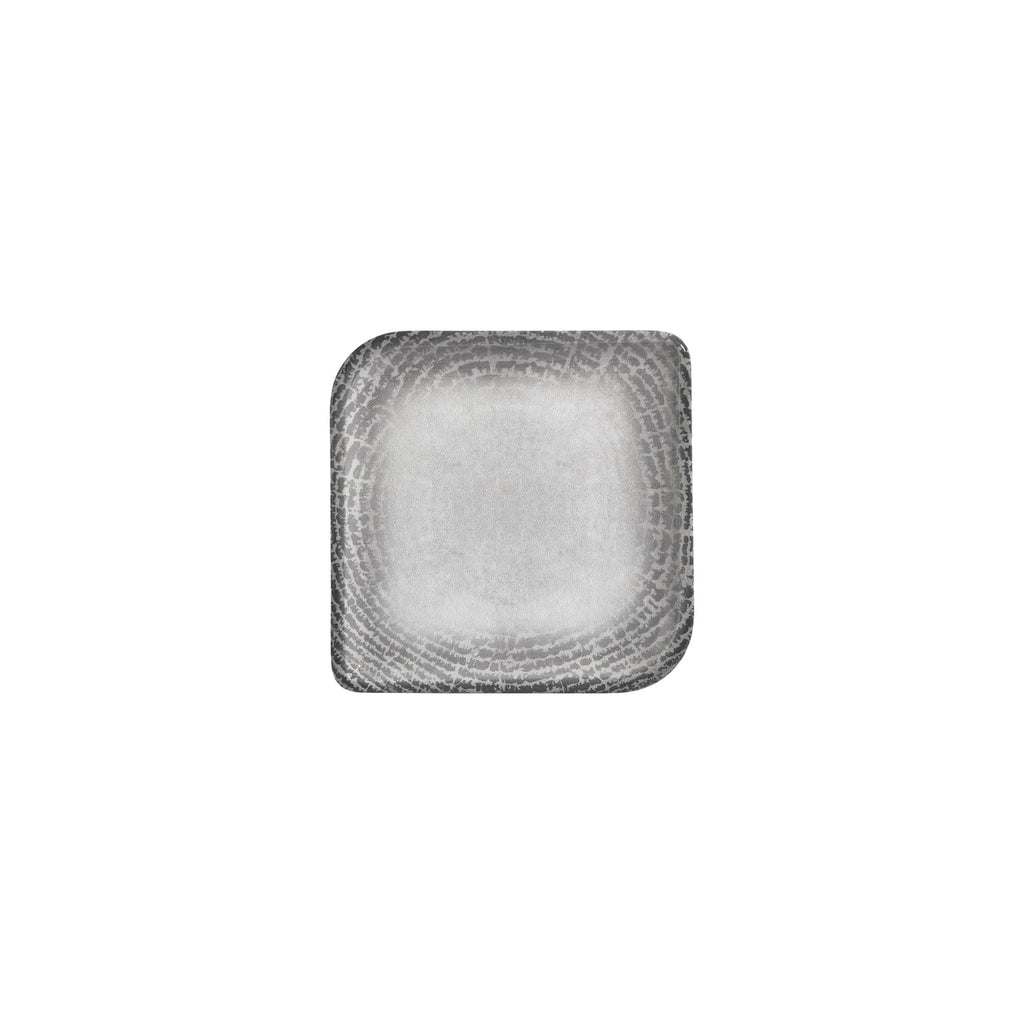 Turgla Luna 7.5Inch  x 7.5Inch  Square Gray Vitrified Plate SKU: T-LNAR25KR-12