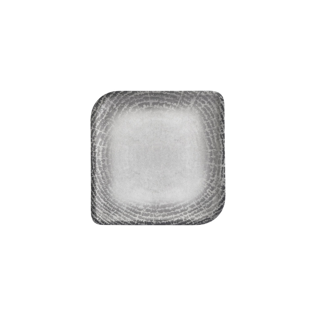Turgla Luna 8.75Inch  x 8.75Inch  Square Gray Vitrified Plate SKU: T-LNAR30KR-6