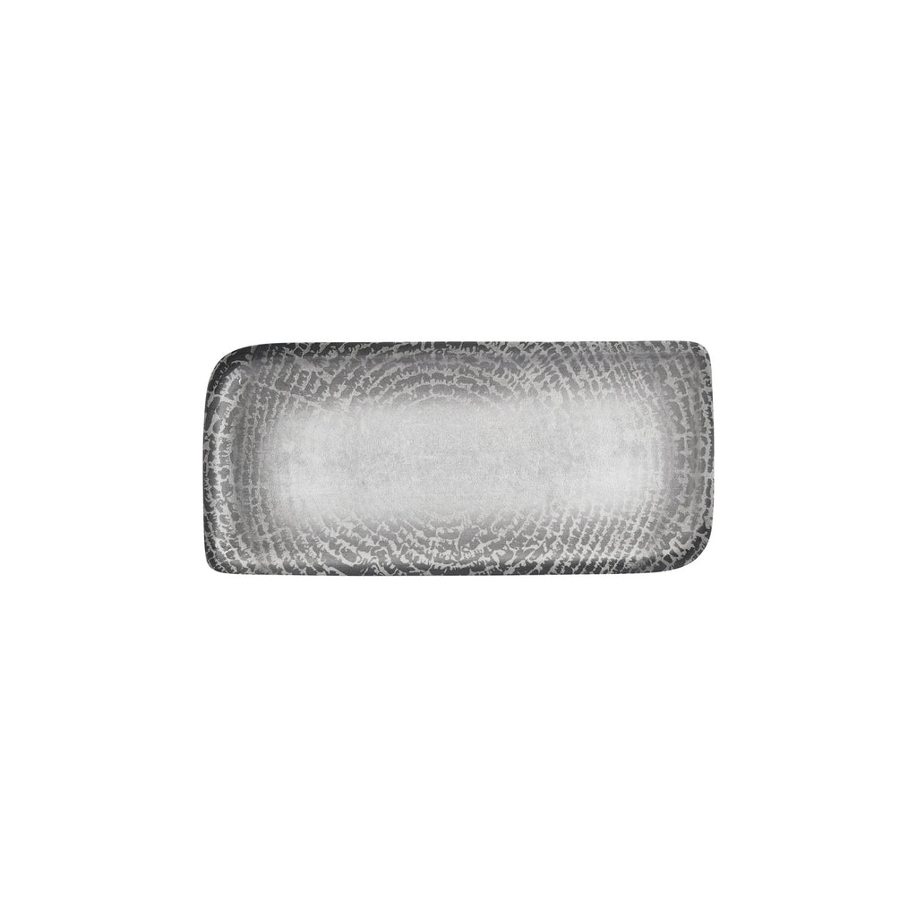 Turgla Luna 11.75Inch  x 7Inch  x h:0Inch  Rectangular Gray Vitrified Platter SKU: T-LNAR34DT-6