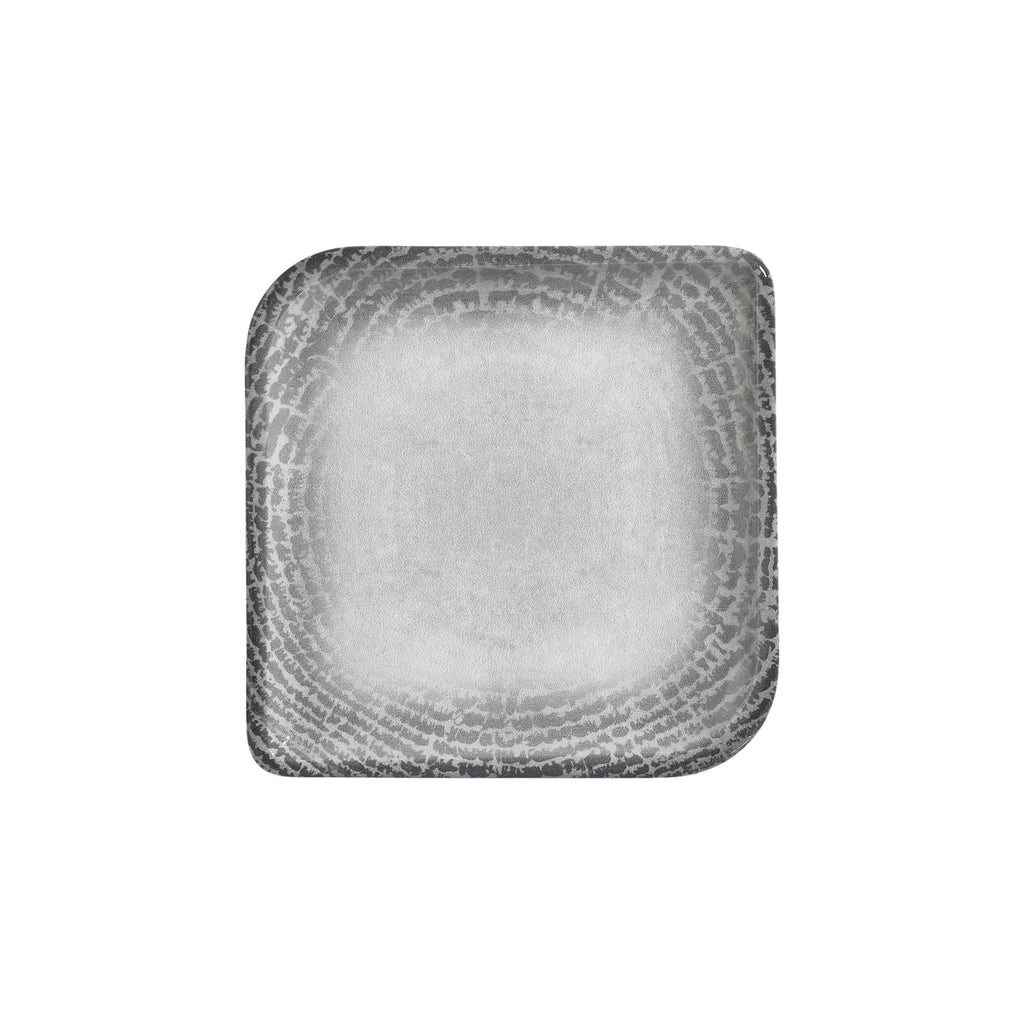 Turgla Luna 11Inch  x 11Inch  Square Gray Vitrified Plate SKU: T-LNAR38KR-6