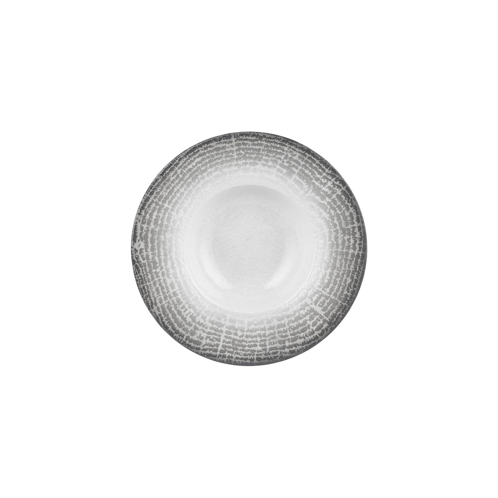 Turgla Luna dia.9.75Inch  h:2Inch  14 oz. Round Gray Vitrified Deep Plate SKU: T-LNGT25CK-6