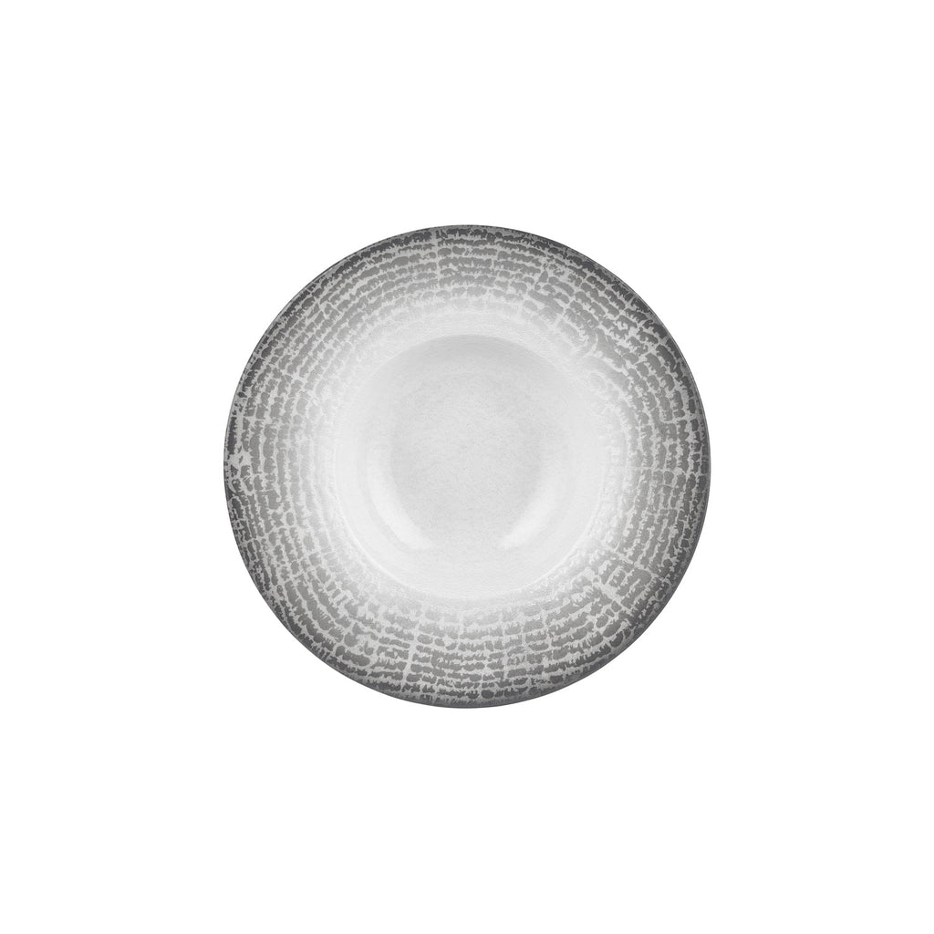 Turgla Luna dia.11Inch  h:2.25Inch  16 oz. Round Gray Vitrified Deep Plate SKU: T-LNGT28CK-6