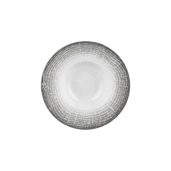 Turgla Luna dia.11Inch  h:2.25Inch  16 oz. Round Gray Vitrified Deep Plate SKU: T-LNGT28CK-6
