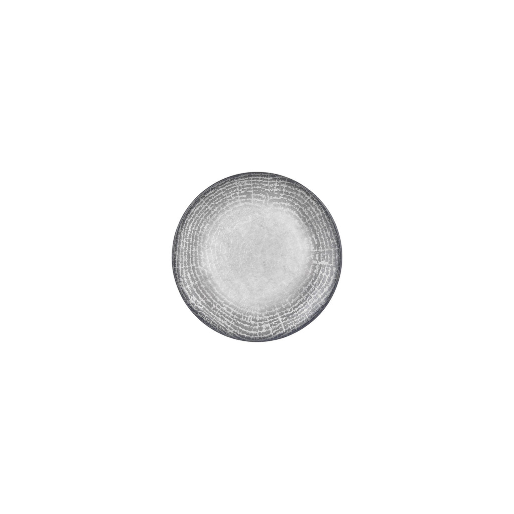 Turgla Luna dia.6.75Inch  Round Gray Vitrified Plate SKU: T-LNZT17DZ-12