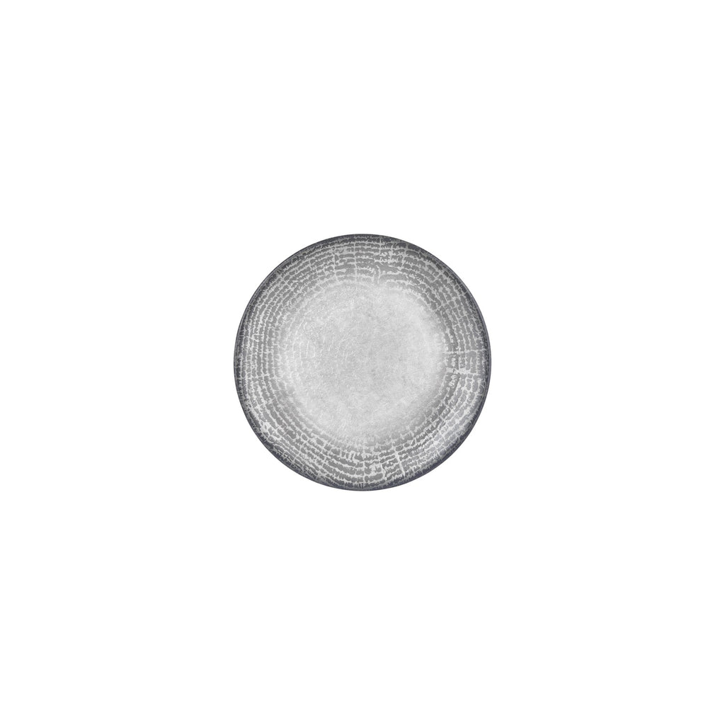 Turgla Luna dia.7.5Inch  Round Gray Vitrified Plate SKU: T-LNZT19DZ-12