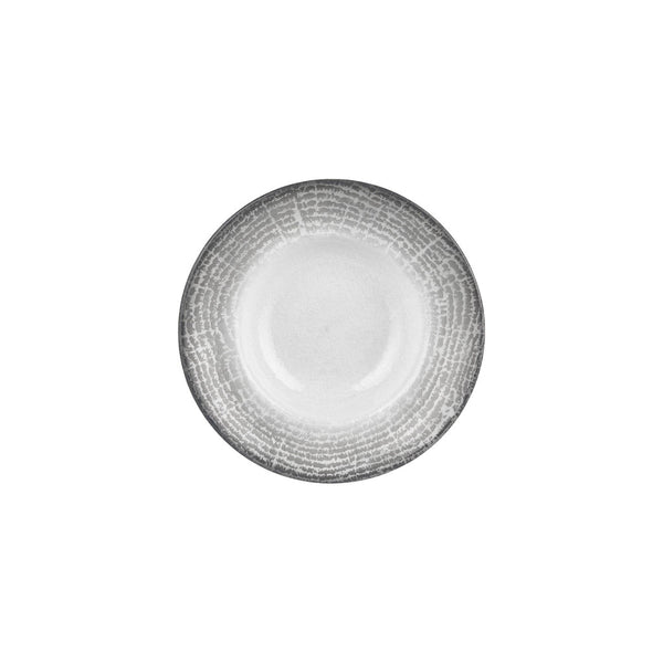 Turgla Luna dia.9.75Inch  h:2.25Inch  14 oz. Round Gray Vitrified Deep Plate SKU: T-LNZT25CK-6