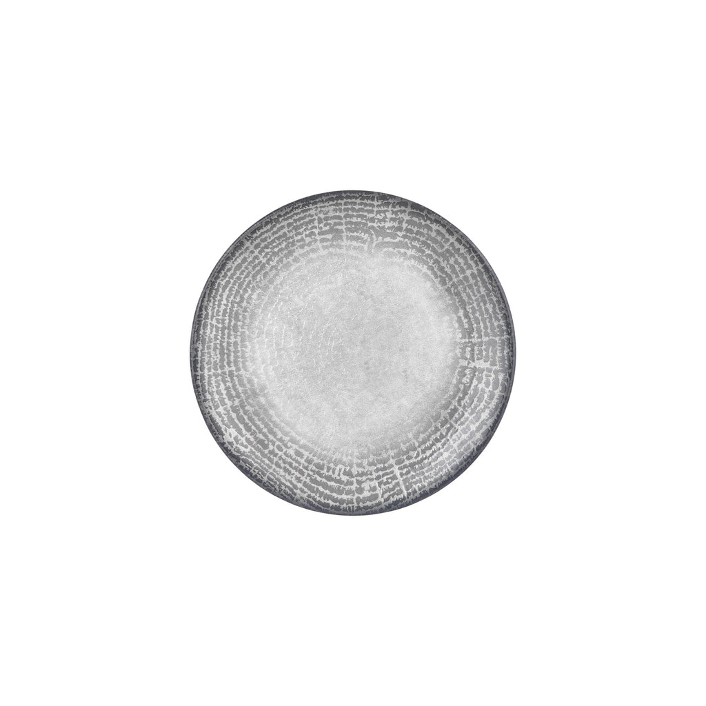 Turgla Luna dia.9.75Inch  Round Gray Vitrified Plate SKU: T-LNZT25DZ-12