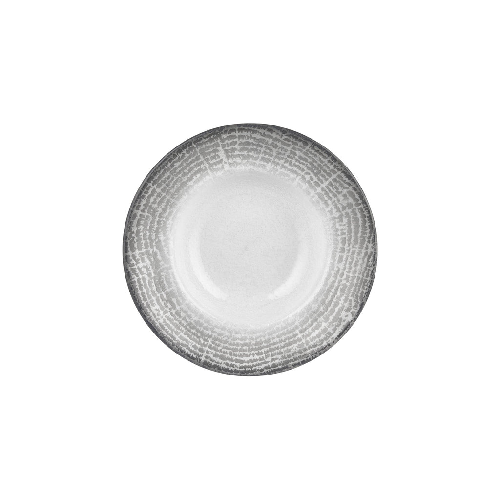 Turgla Luna dia.10.75Inch  h:2.5Inch  17 oz. Round Gray Vitrified Deep Plate SKU: T-LNZT27CK-6
