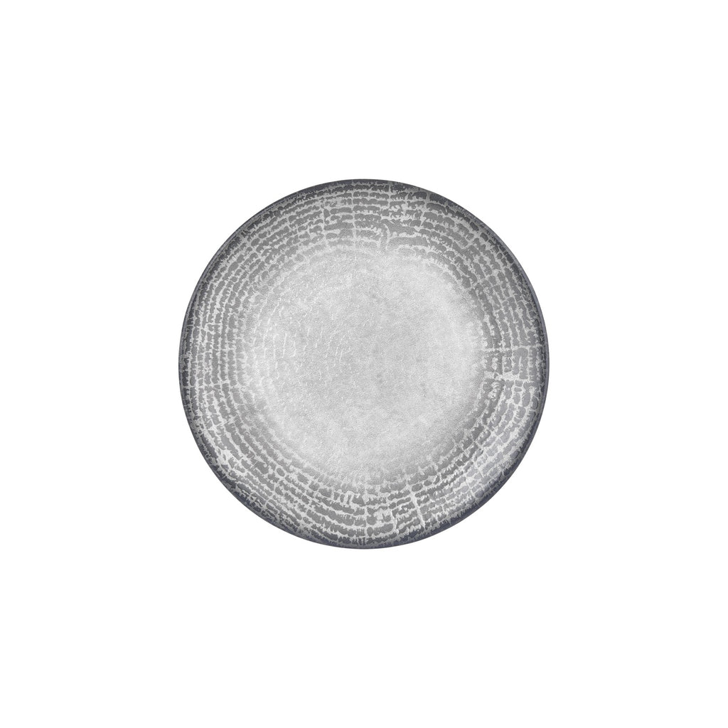 Turgla Luna dia.10.75Inch  Round Gray Vitrified Plate SKU: T-LNZT27DZ-12