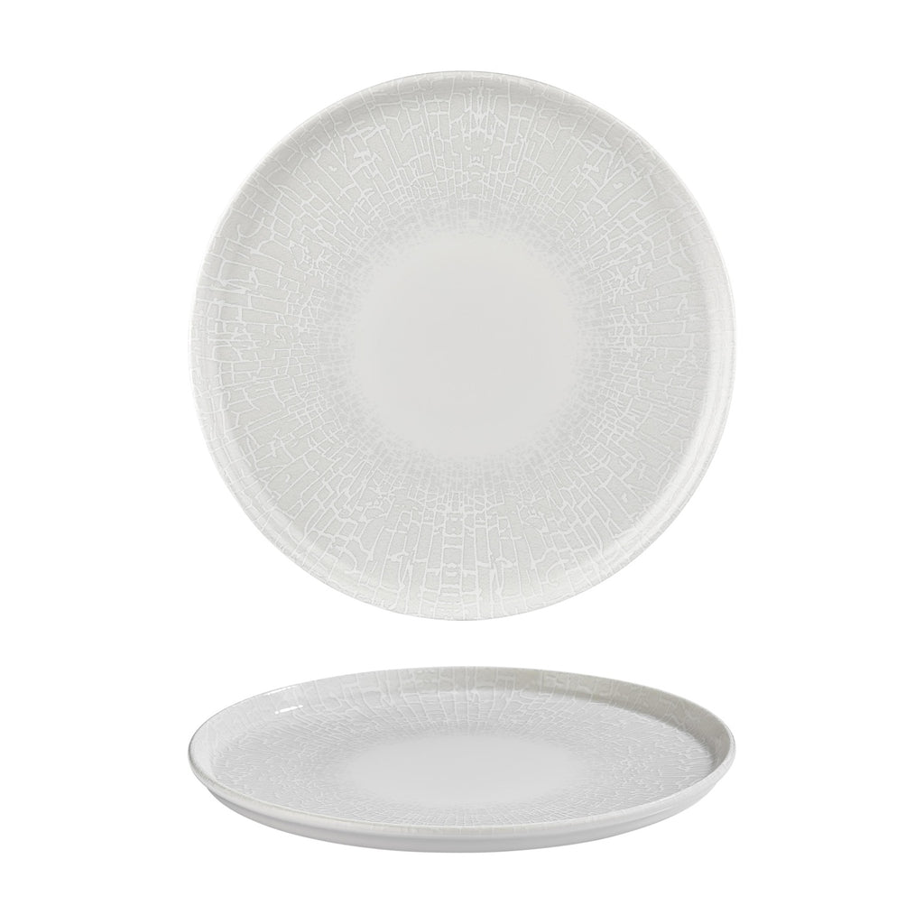 Turgla Illusion dia.12.5Inch  x 12.5Inch  Round Blue Vitrified Pizza Plate SKU: T-LUSZT32PZT-6