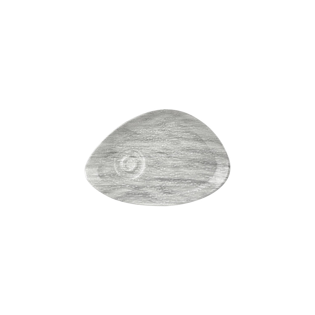 Turgla Island Ombra 9.75Inch  x 6.75Inch  x h:0Inch  Organic Gray Vitrified Saucer SKU: T-MBZT01STB-12