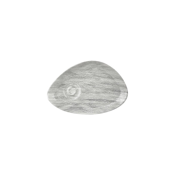 Turgla Island Ombra 9.75Inch  x 6.75Inch  x h:0Inch  Organic Gray Vitrified Saucer SKU: T-MBZT01STB-12