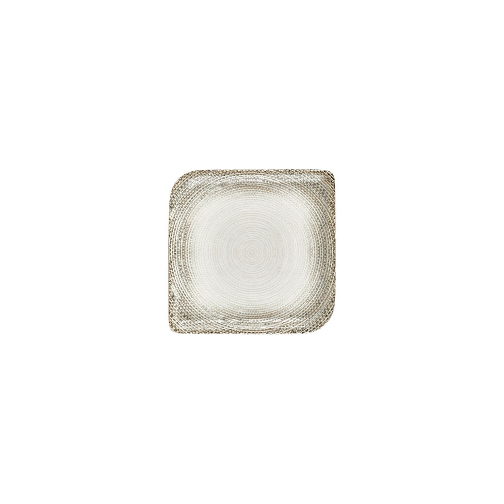 Turgla Misis 6Inch  x 6Inch  Square Brown Vitrified Plate SKU: T-MSAR20KR-12