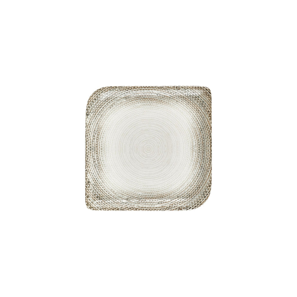 Turgla Misis 8.75Inch  x 8.75Inch  Square Brown Vitrified Plate SKU: T-MSAR30KR-6
