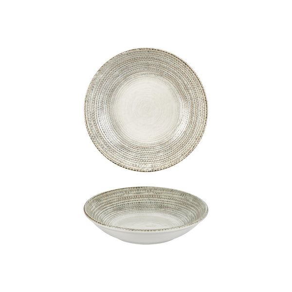 Turgla Misis dia.9Inch  h:1.75Inch  34 oz. Round Brown Vitrified Deep Plate SKU: T-MSFL23CK-6