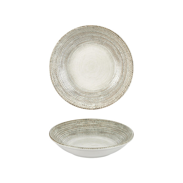 Turgla Misis dia.9.75Inch  h:2Inch  44 oz. Round Brown Vitrified Deep Plate SKU: T-MSFL25CK-6