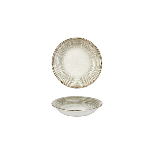 Turgla Misis dia.6Inch  h:1.25Inch  7 oz. Round Brown Vitrified Deep Plate SKU: T-MSZT15CK-24