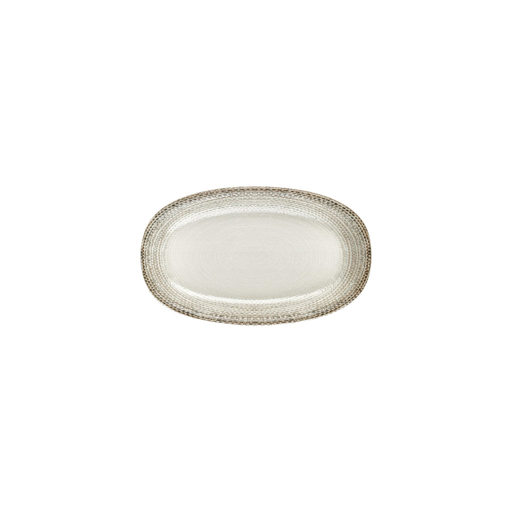 Turgla Misis 9.5Inch  x 5.75Inch  x h:1Inch  Oval Brown Vitrified Platter SKU: T-MSZT24OV-12