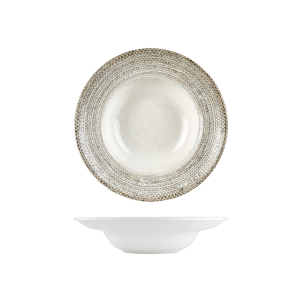 Turgla Misis dia.10.75Inch  h:2.5Inch  17 oz. Round Brown Vitrified Deep Plate SKU: T-MSZT27CK-6